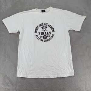 VTG‎ Gear 2003 Anaheim Mighty Ducks Western Conference Finals Shirt Mens L White